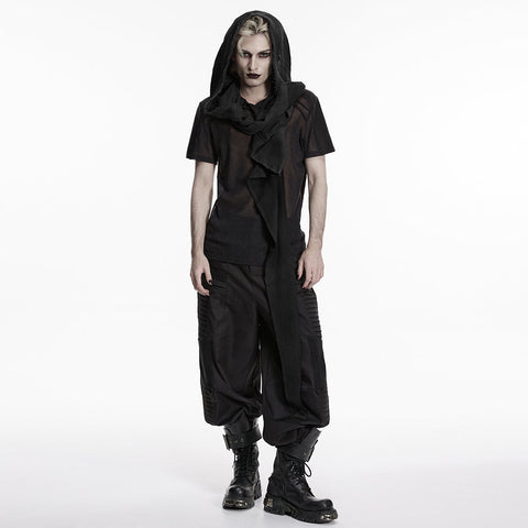 Wasteland hooded vest one-piece sleeveless cape