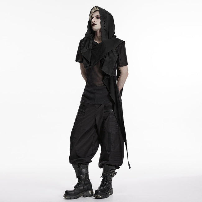 Wasteland hooded vest one-piece sleeveless cape