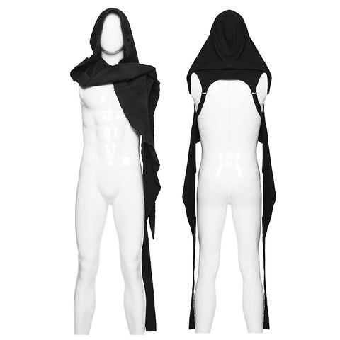 Wasteland hooded vest one-piece sleeveless cape