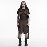 Wasteland hooded vest one-piece sleeveless cape