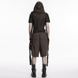 Wasteland hooded vest one-piece sleeveless cape