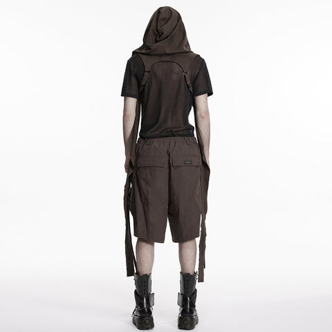 Wasteland hooded vest one-piece sleeveless cape