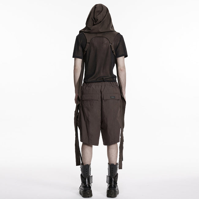 Wasteland hooded vest one-piece sleeveless cape