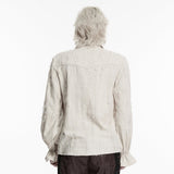 Goth distressed cotton and linen shirt