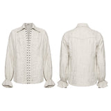 Goth distressed cotton and linen shirt