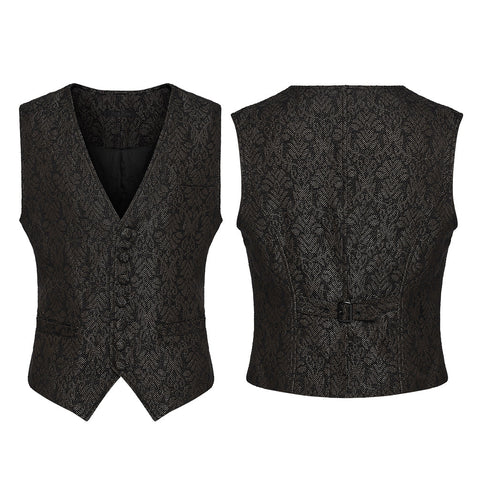 Goth Retro Jacquard Waistcoat