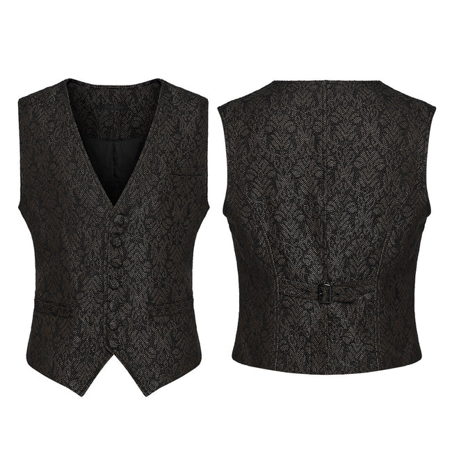 Goth Retro Jacquard Waistcoat