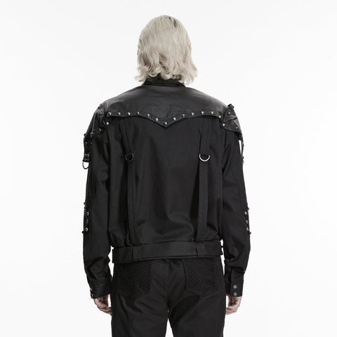 Punk military style short jacket