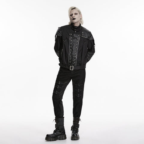 Punk military style short jacket