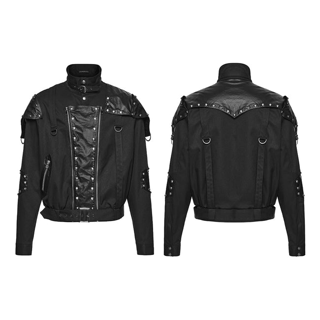 Punk military style short jacket