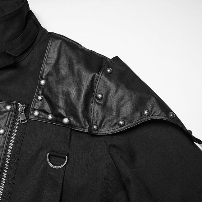 Punk military style short jacket