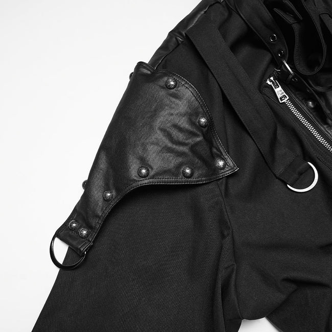 Punk military style short jacket