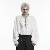 Gothic retro shirt with bubble sleeves