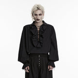 Gothic retro shirt with bubble sleeves