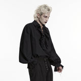 Gothic retro shirt with bubble sleeves