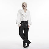 Gothic retro shirt with bubble sleeves