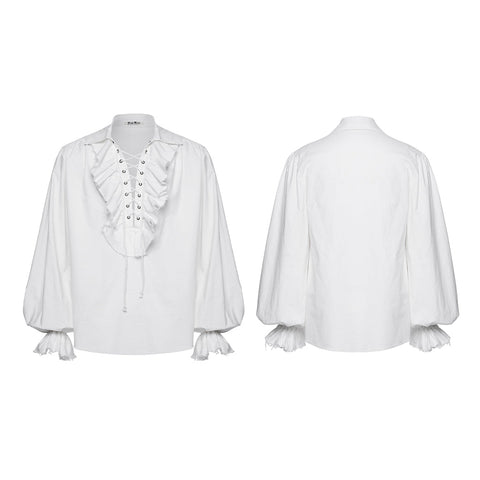 Gothic retro shirt with bubble sleeves