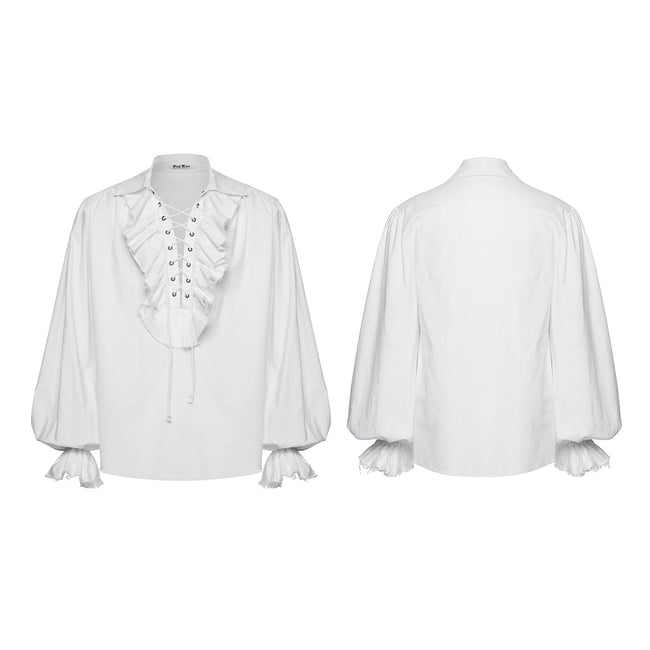 Gothic retro shirt with bubble sleeves