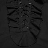 Gothic retro shirt with bubble sleeves