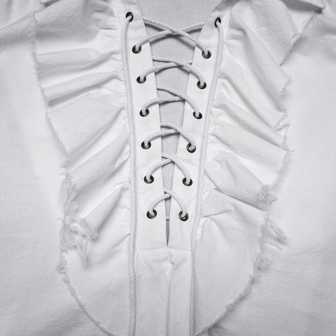 Gothic retro shirt with bubble sleeves