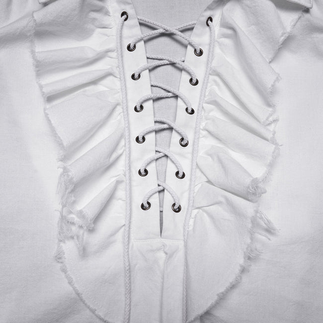 Gothic retro shirt with bubble sleeves