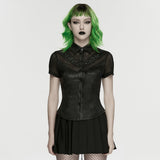 Punk personality mesh shirt