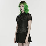 Punk personality mesh shirt
