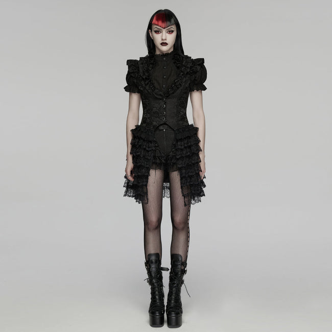 Goth Layered Skirt Vest