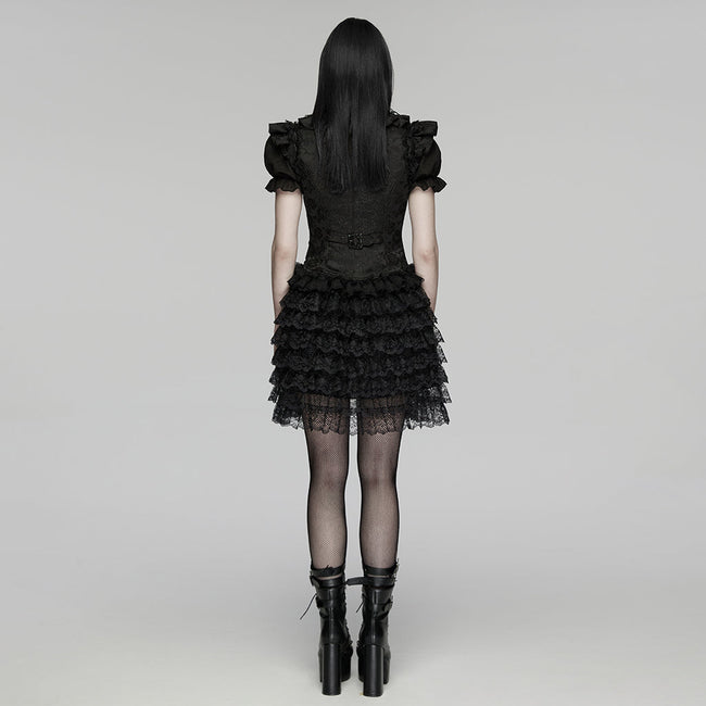 Goth Layered Skirt Vest