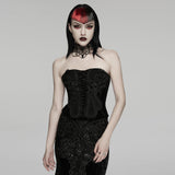Goth embroidered corset