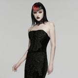 Goth embroidered corset