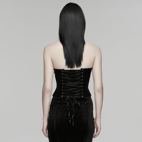 Goth embroidered corset