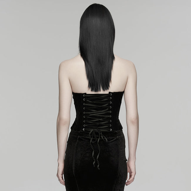 Goth embroidered corset