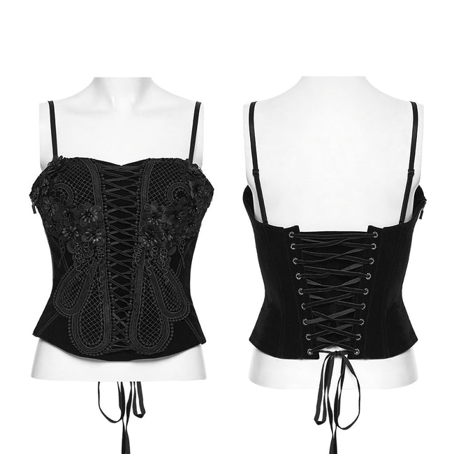 Goth embroidered corset