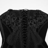 Goth embroidered corset