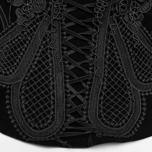 Goth embroidered corset