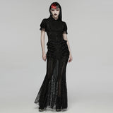Goth short sleeve lace shirt
