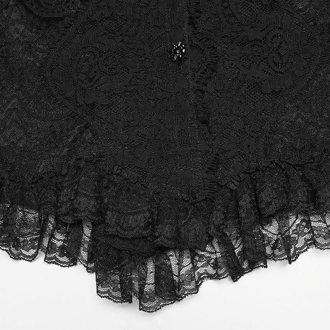 Goth short sleeve lace shirt