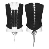 Punk hollow split vest