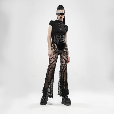 Hollow-out Strap Short-sleeved T-shirt