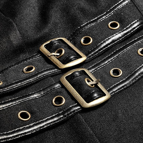 Delicate Uniform Military Warrior Wrapped Half Punk Skirt