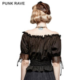 Steampunk Global Top Fashion Reversible Synthetic Slash Neck Punk T-shirts