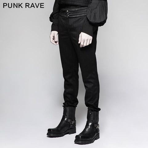 Gentleman Stripednew Generous Suit Steam Punk Pants