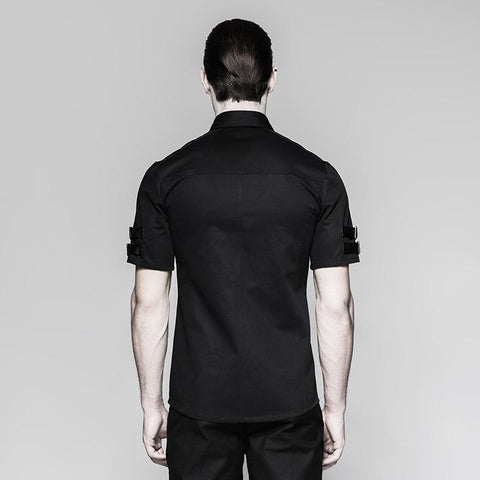 Handsome Military Short Sleeve Punk Shirts