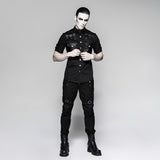 Handsome Military Short Sleeve Punk Shirts