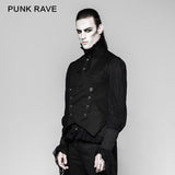 New Stylish Lock Buttons Men Striped Punk Vest