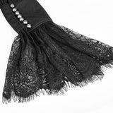 Lace Puff Sleeves Brocade Swallow-tailed Men Gothic Shirt