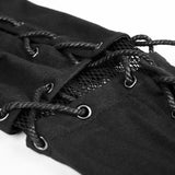 Rock Zipper High Collar Drawstring Long Sleeve Punk T-shirts