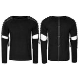 European Style Detachable Sleeves Cotton Punk T-shirts