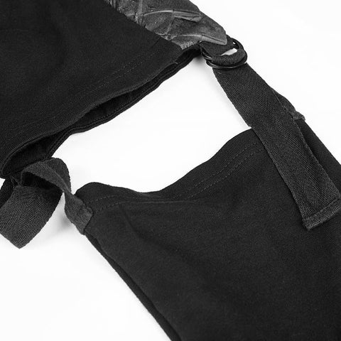 European Style Detachable Sleeves Cotton Punk T-shirts